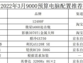 家用游戏电脑配置清单（打造顶级游戏体验）